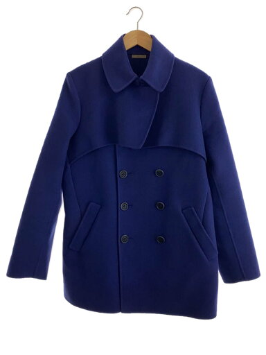 【中古】BOTTEGA VENETA◆変色有/ダブルブレストコート/ピーコート/48/カシミア/BLU//【メンズウェア】 【中古】BOTTEGA VENETA◆変色有/ダブルブレストコート/ピーコート/48/カシミア/BLU//【メンズウェア】