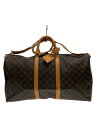 【中古】LOUIS VUITTON◆キーポル・バンドリエール55_モノグラム・キャンバス_BRW/PVC/BRW【バッグ】