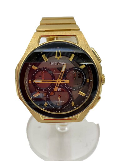 【中古】BULOVA◆クォーツ腕時計/アナログ/ステンレス/BLK/GLD/97A144【服飾雑貨他】 【中古】BULOVA◆クォーツ腕時計/アナログ/ステンレス/BLK/GLD/97A144【服飾雑貨他】