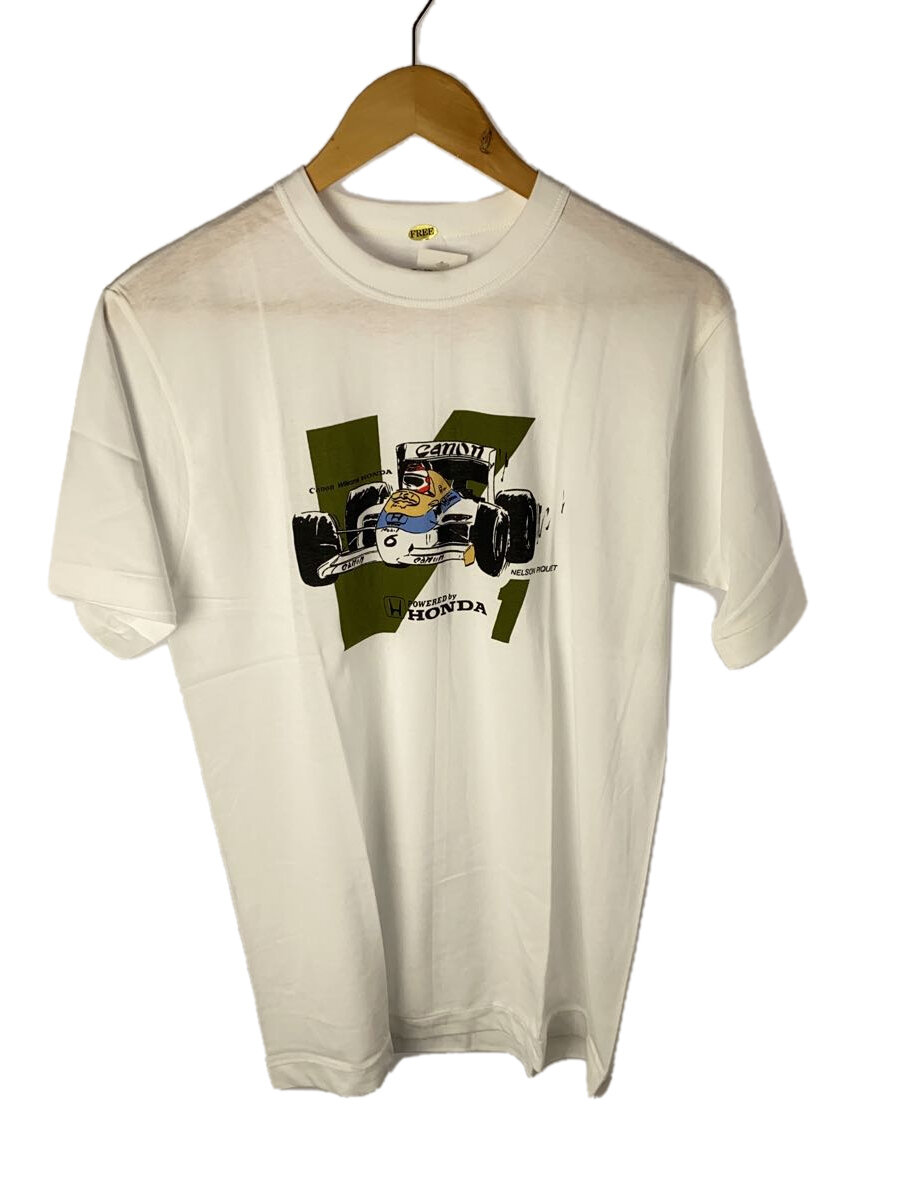 HONDA◆NELSON PIQUET/ネルソンピケ/シングルステッチ/Tシャツ/FREE/コットン/ホワイト//