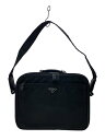 【中古】PRADA◆ブリーフケース/ナイロン/BLK【バッグ】