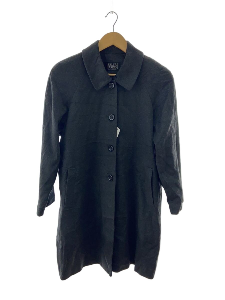 【中古】BELTA BUONO◆コート/9/カシミア/GRY/無地【レディースウェア】