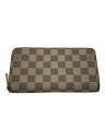 【中古】LOUIS VUITTON◆ジッピー・ウォレット_ダミエ・アズール_WHT/PVC/WHT/メンズ【服飾雑貨他】