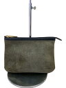 【中古】LOEWE◆ポーチ/レザー/KHK【バッグ】