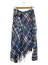 【中古】sacai◆アシンメトリ-/ロングスカート/4/コットン/マルチカラー/17-03463【レディースウェア】