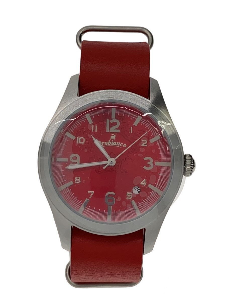 【中古】Orobianco◆クォーツ腕時計/アナログ/--/RED/RED/OR-0030/? NULL ?【服飾雑貨他】