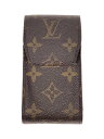 【中古】LOUIS VUITTON◆エテュイ・シガレット_モノグラム・キャンバス_BRW/--/BRW/メンズ【服飾雑貨他】