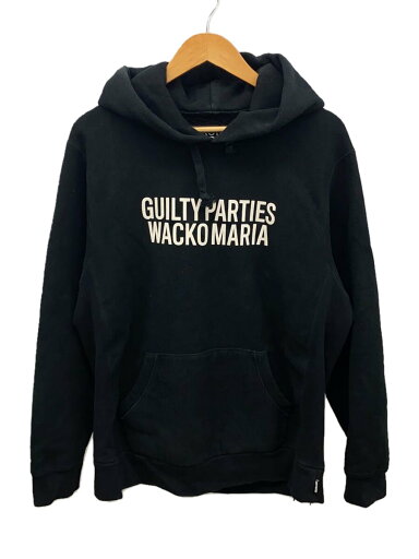 【中古】WACKO MARIA◆パーカー/L/コットン/BLK/プリント【メンズウェア】 【中古】WACKO MARIA◆パーカー/L/コットン/BLK/プリント【メンズウェア】