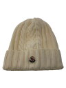 【中古】MONCLER◆ニットキャップ/--/ウール/WHT/メンズ/E20939963300【服飾雑貨他】