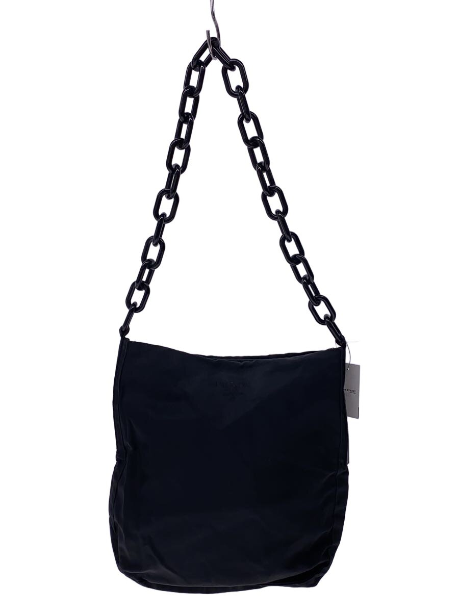 【中古】PRADA◆ショルダーバッグ/ナイロン/BLK【バッグ】