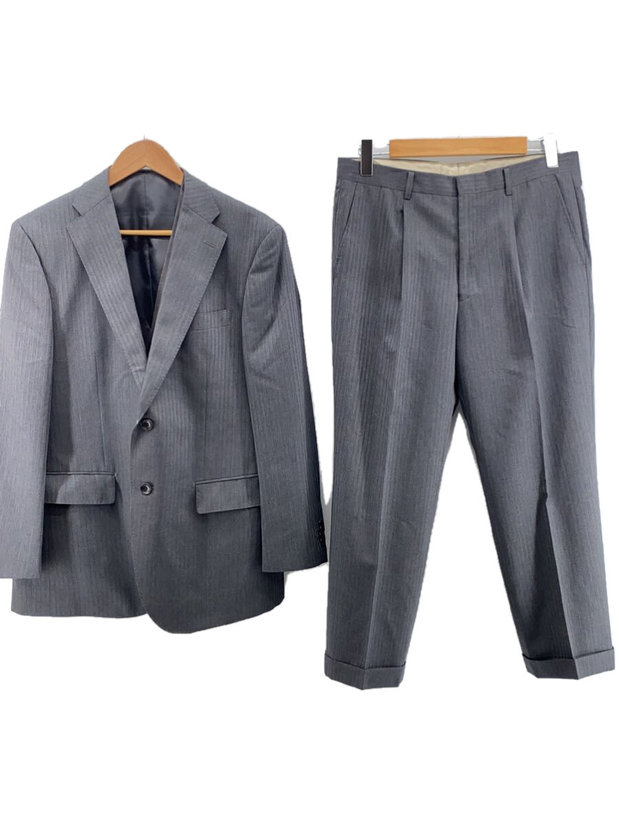 【中古】CHRISTIAN ORANI◆スーツ/AB6/ウール/GRY/ストライプ/YCBK51007-43【メンズウェア】