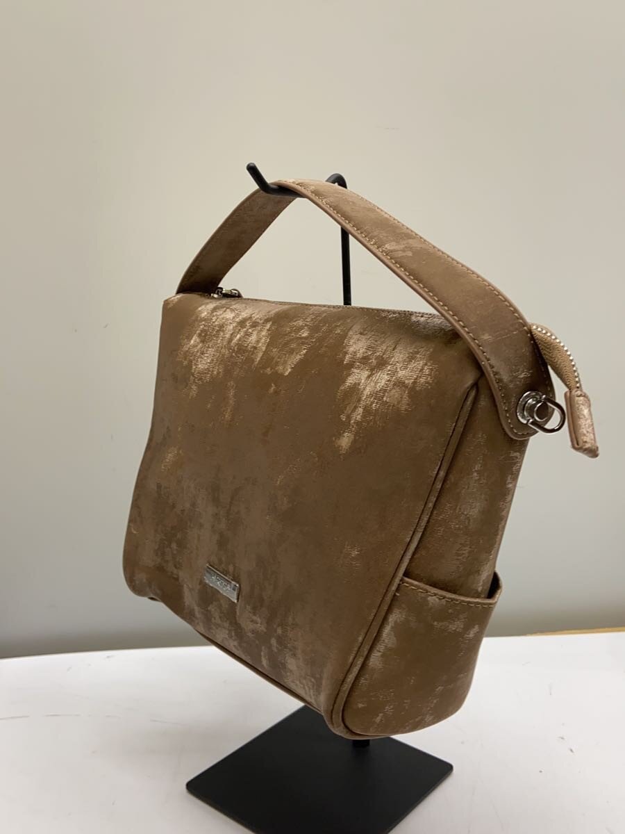 【中古】BARCOS◆ハンドバッグ/--/BEG/無地【バッグ】