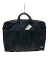 【中古】PORTER◆ブリーフケース/ショルダーストラップ欠損/ナイロン/BLK【バッグ】
