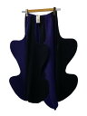 【中古】ISSEY MIYAKE◆バイカラー変形プリーツスカート/ロングスカート/M/ポリエステル/ブラック【レディースウェア】
