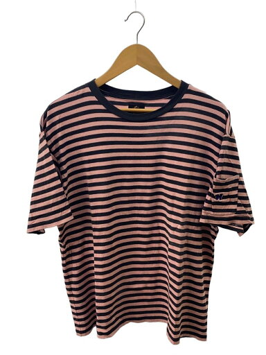 【中古】Needles◆S/S Crew Neck Tee/袖ポケットTシャツ/M/ピンク×ブラック/ボーダー/MR313【メンズウェア】 【中古】Needles◆S/S Crew Neck Tee/袖ポケットTシャツ/M/ピンク×ブラック/ボーダー/MR313【メンズウェア】