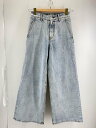 【中古】Plage◆RIAM straight WIDEデニム/ワイドパンツ/34/コットン/BLU/25030922602010【レディースウェア】