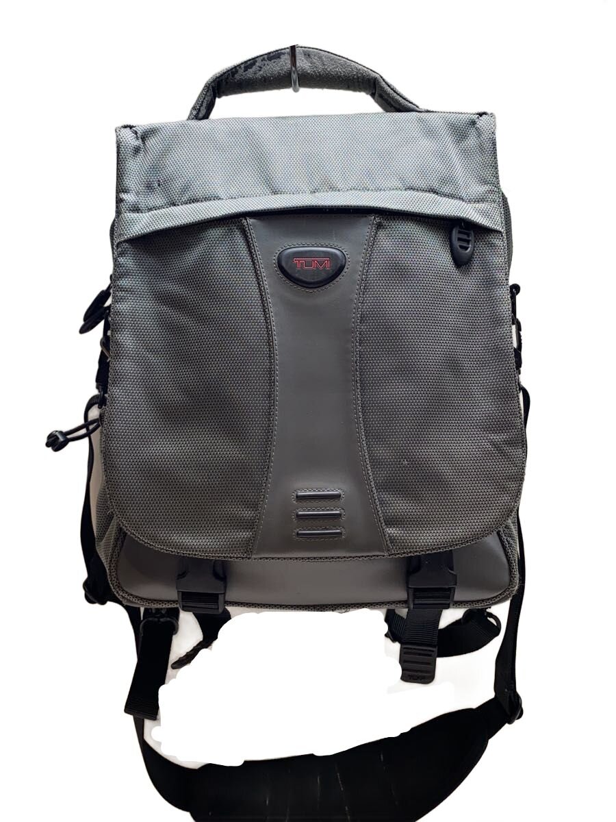 【中古】TUMI◆リュック/ナイロン/GRY【バッグ】
