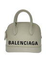 【中古】BALENCIAGA◆VILLE/ハンドバッグ/レザー/WHT/550646【バッグ】