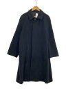 【中古】MITSUMINE◆カシミア混合/ロング/チェスターコート/XL/コットン/BLK/無地【メンズウェア】