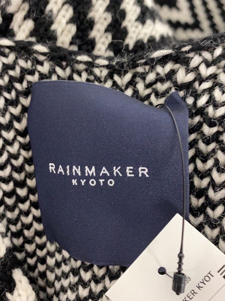 【中古】RAINMAKER KYOTO◆入子菱柄/ノーカラージャケット/46/ウール/ブラック/RM162-031【メンズウェア】