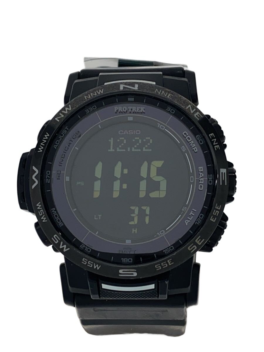 【中古】CASIO◆ソーラー腕時計_PRO TREK/デジタル/ラバー【服飾雑貨他】
