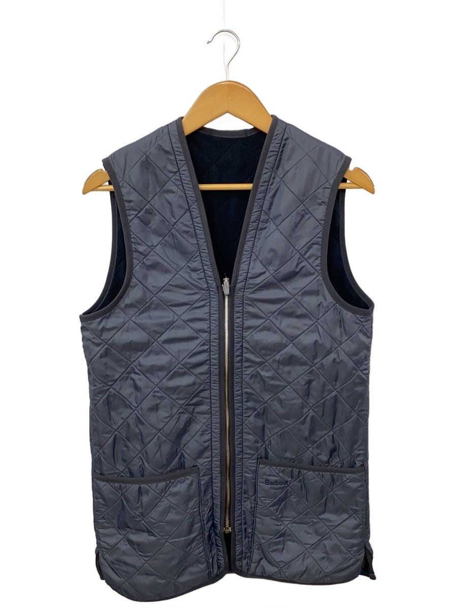 Barbour◆POLARQUILT WAISTCOAT/ZIP IN LINER/S/ポリエステル/NVY/無地/MLI0002//