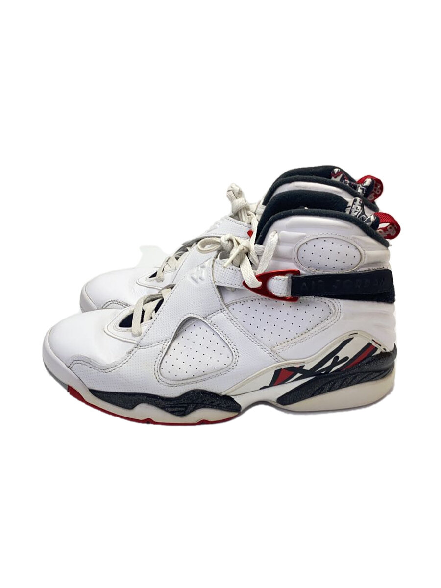 NIKE◆AIR JORDAN 8 RETRO/エアジョーダンレトロ/ホワイト/305381-104/26.5cm/WHT