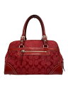 【中古】COACH◆ボストンバッグ_シグネチャー/キャンバス/RED【バッグ】(4)