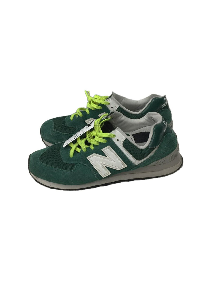 【中古】NEW BALANCE◆ML574/グリーン/26.5cm/GRN/スウェード【シューズ】