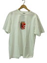 【中古】STUSSY◆タンクトップ/L/コットン/WHT/プリント/MILKTEE【メンズウェア】
