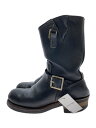 【中古】RED WING◆エンジニアブーツ/--/BLK/レザー//【シューズ】