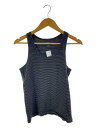 【中古】NUMBER (N)INE◆GIVE PEACE A CHANCE期/ボーダータンクトップ/1/コットン/BLK/アーカイブ【メンズウェア】