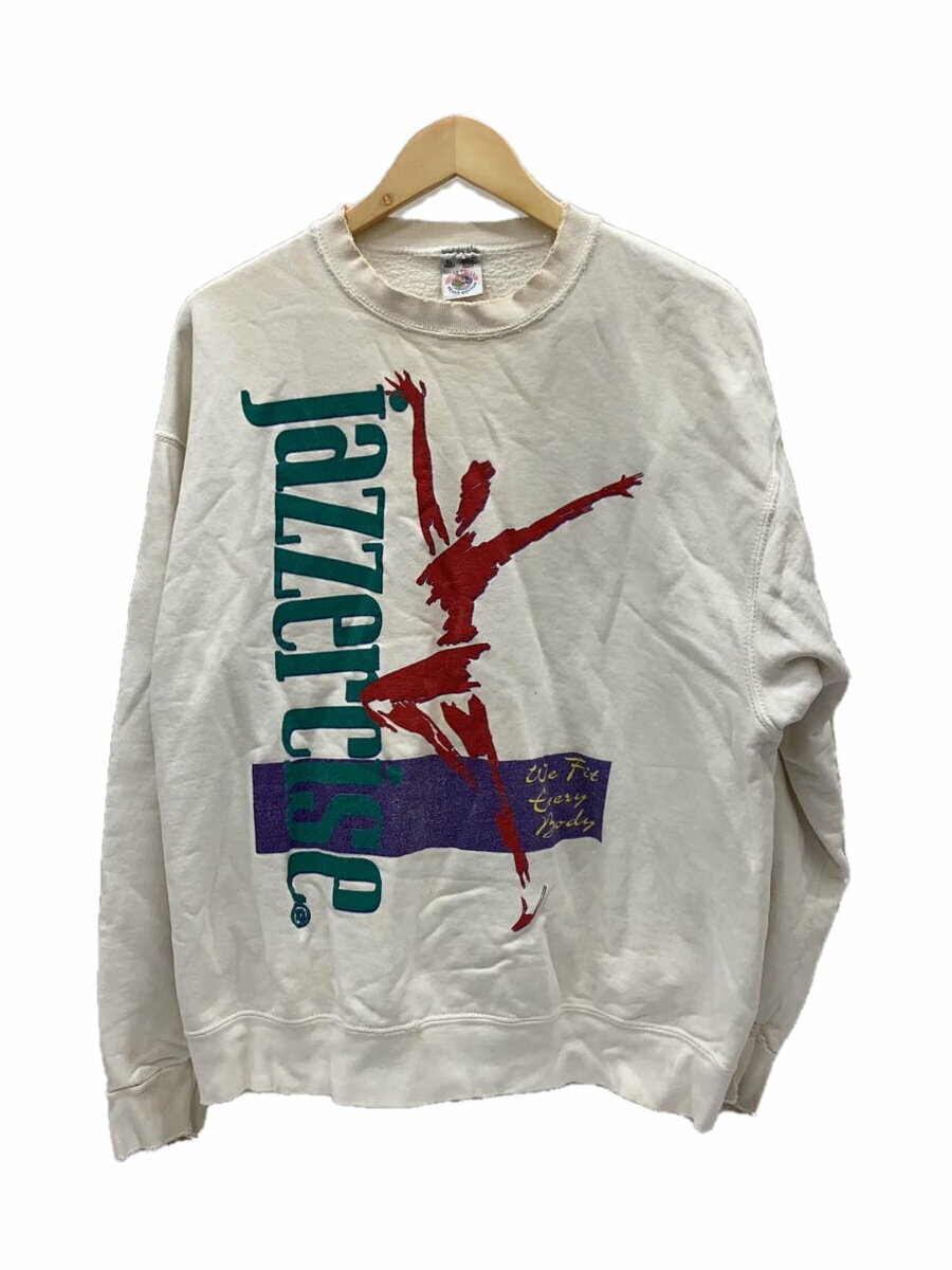 【中古】FRUIT OF THE LOOM◆80～90s前後/USA製/スウェット/XL/コットン/WHT//【メンズウェア】