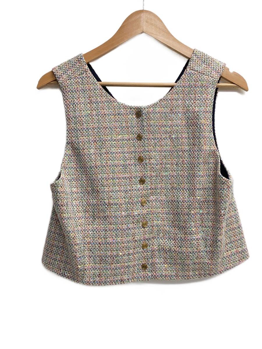 【中古】TOMORROWLAND◆25SS/マリースパンコール2WAYペプラムジレ/ジレベスト/36/14-07-51-07005【レディースウェア】