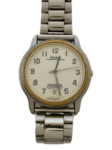 【中古】SEIKO◆クォーツ腕時計/アナログ/ステンレス/WHT/SLV/SS/5h23-7080【服飾雑貨他】 【中古】SEIKO◆クォーツ腕時計/アナログ/ステンレス/WHT/SLV/SS/5h23-7080【服飾雑貨他】