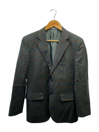 【中古】FUBRIC FROM ITALY/ジャケット/L/ウール/GRY/チェック/145117-72【メンズウェア】 【中古】FUBRIC FROM ITALY/ジャケット/L/ウール/GRY/チェック/145117-72【メンズウェア】