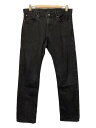 【中古】Denim & Supply Ralph Lauren◆SLIM/ブラックデニムパンツ/34/コットン/BLK/13812S【メンズウェア】