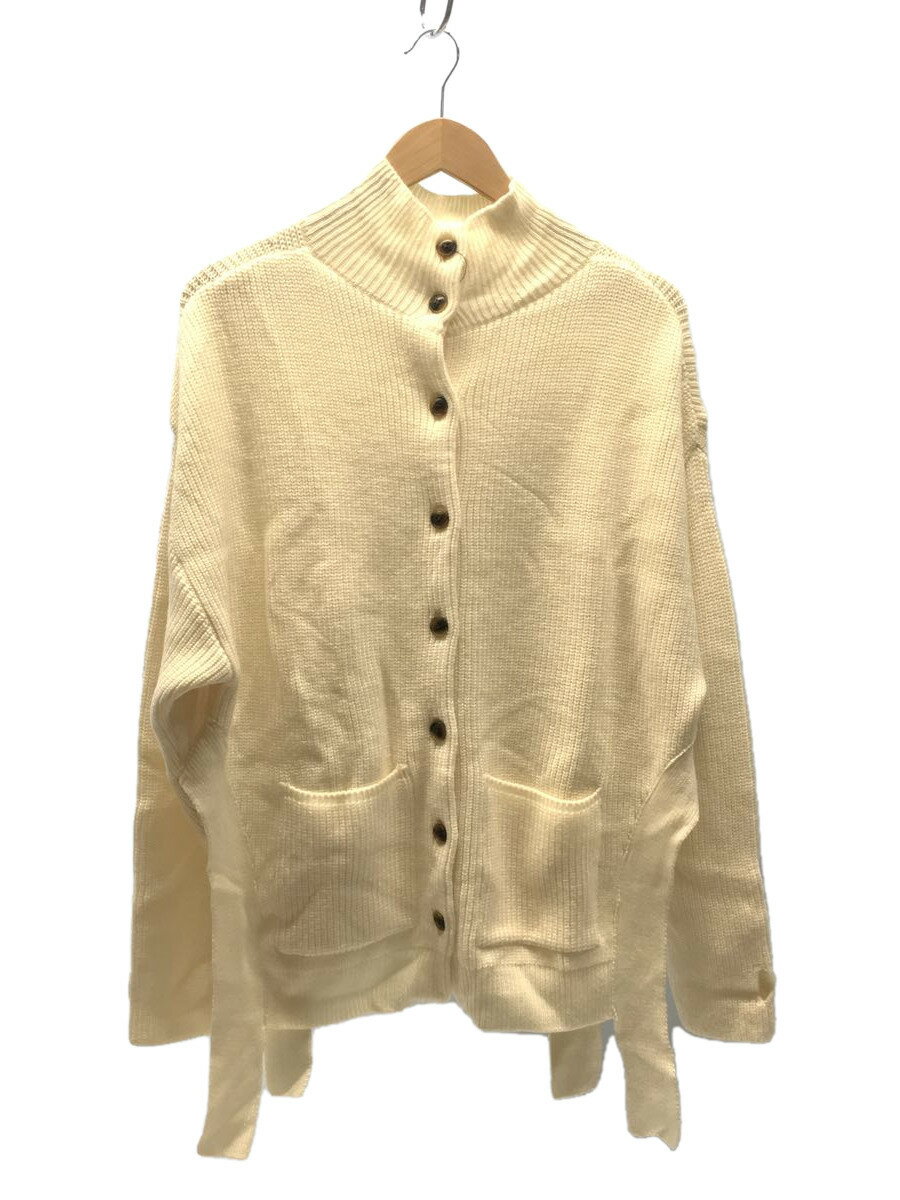 【中古】PUBLIC TOKYO◆カーディガン(厚手)/FREE/ウール/WHT/無地/162630011【レディースウェア】