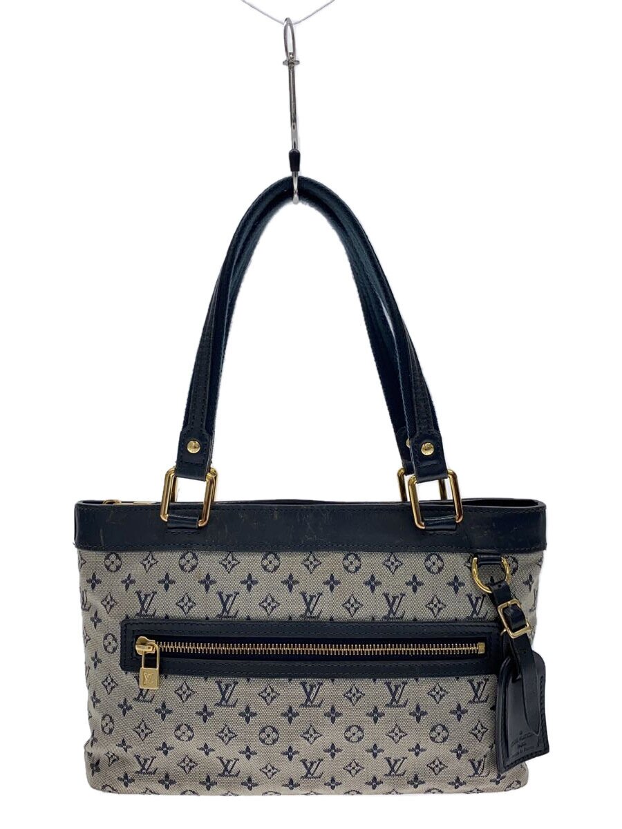 【中古】LOUIS VUITTON◆ルシーユPM_モノグラム ミニ_BLK/キャンバス/BLK【バッグ】