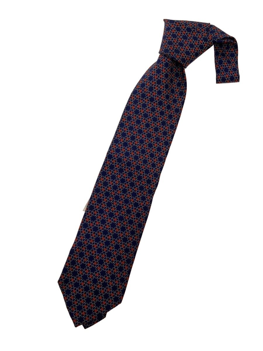 DUNHILL - 【中古】dunhill◆dunhill/ネクタイ/シルク/ネイビー/総柄/メンズ【服飾雑貨他】