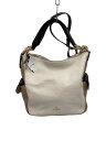 【中古】COACH◆ペニー/2wayショルダーバッグ/レザー/BEG/カラーブロック/バイカラー/6154【バッグ】