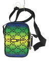 【中古】OFF-WHITE◆MONOGRAM CROSSBODY MULTICOLOR/ショルダーバッグ/PVC/GRN/総柄【バッグ】