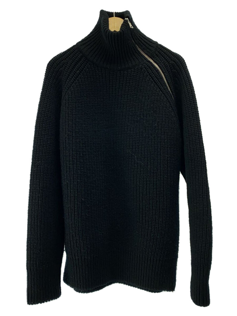 【中古】DRIES VAN NOTEN◆zipper turtleneck knit/virgin wool 100%/L/made in Belgium//【メンズウェア】