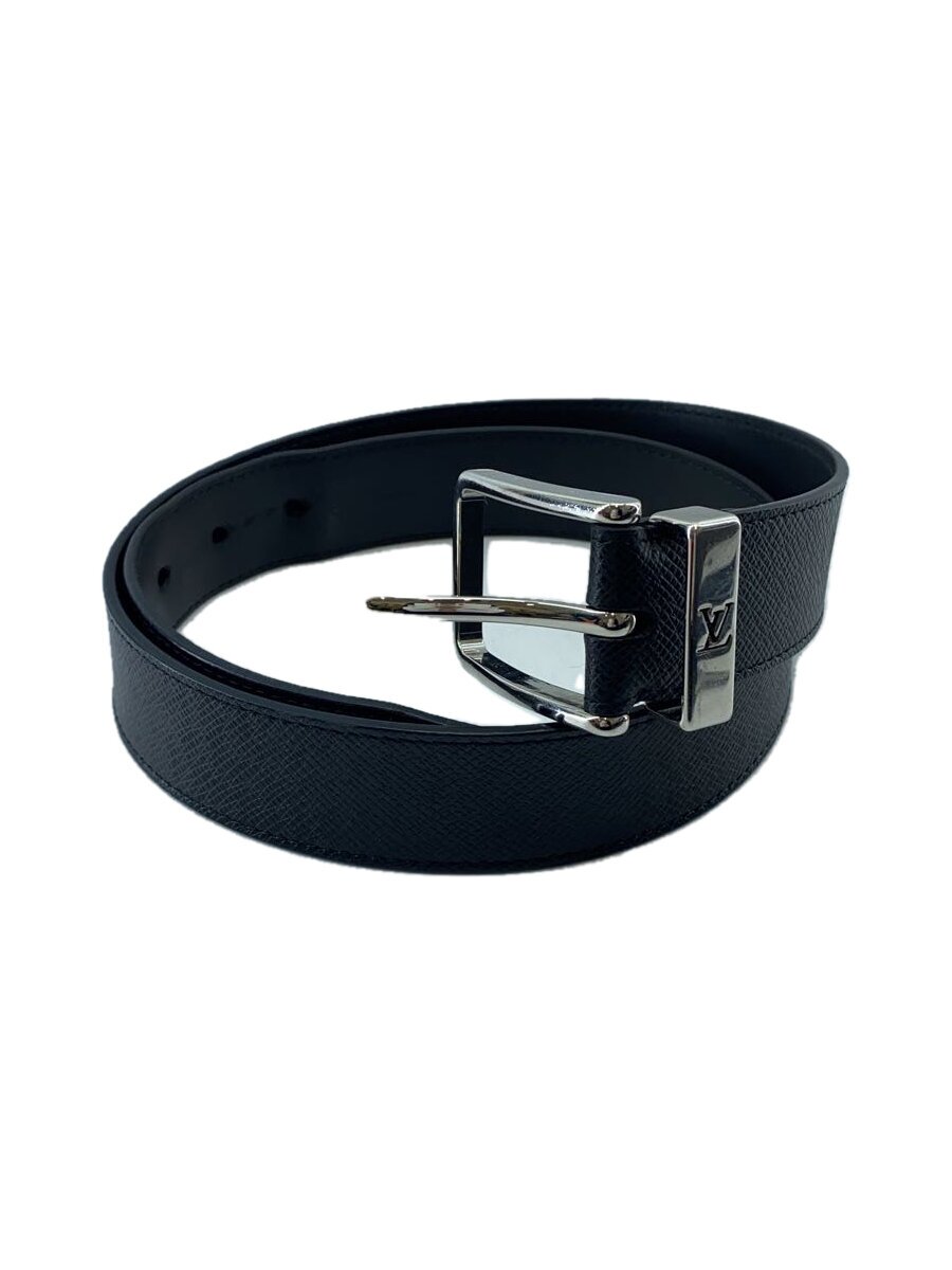 【中古】LOUIS VUITTON◆サンチュール・ポンヌフ35MM_タイガ_BLK/牛革/BLK/メンズ【服飾雑貨他】