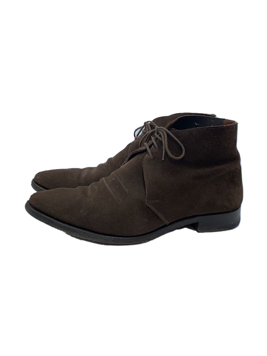 【中古】CROCKETT&JONES◆トゥモローランド/チャッカブーツ/UK8/ブラウン【シューズ】