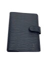 【中古】LOUIS VUITTON◆アジェンダPM_エピ_BLK/レザー/BLK/メンズ【服飾雑貨他】