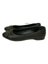 【中古】LOUIS VUITTON◆フラットパンプス/37.5/BLK/LS0213/ニーナライン【シューズ】