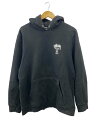 【中古】STUSSY◆パーカー/L/コットン/BLK【メンズウェア】