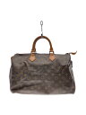 【中古】LOUIS VUITTON◆1)スピーディ35_モノグラム・キャンバス_BRW/PVC/BRW【バッグ】