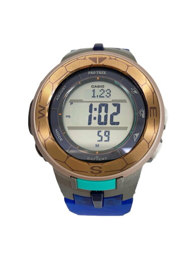 【中古】CASIO◆ソーラー腕時計_PRO TREK/デジタル/ラバー/BLK/BLU【服飾雑貨他】 【中古】CASIO◆ソーラー腕時計_PRO TREK/デジタル/ラバー/BLK/BLU【服飾雑貨他】